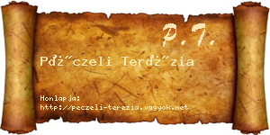 Péczeli Terézia névjegykártya