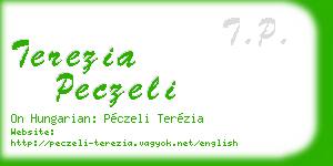 terezia peczeli business card