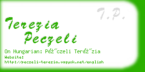 terezia peczeli business card